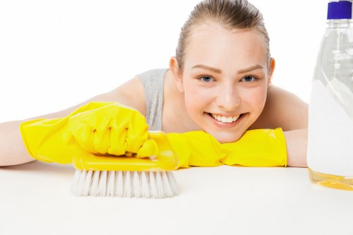 Move out cleaning in a Kingstonuponthames apartment kitchen
