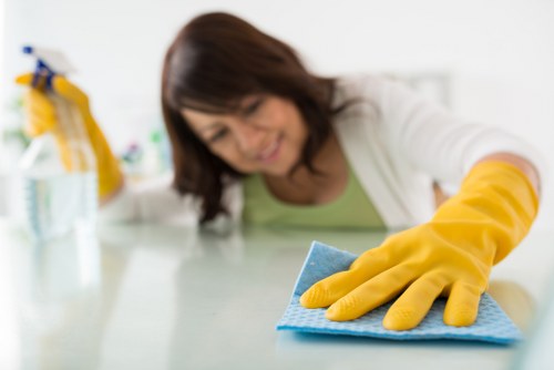 Local carpet cleaner preparing equipment in a Kingston upon Thames home